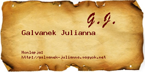 Galvanek Julianna névjegykártya
